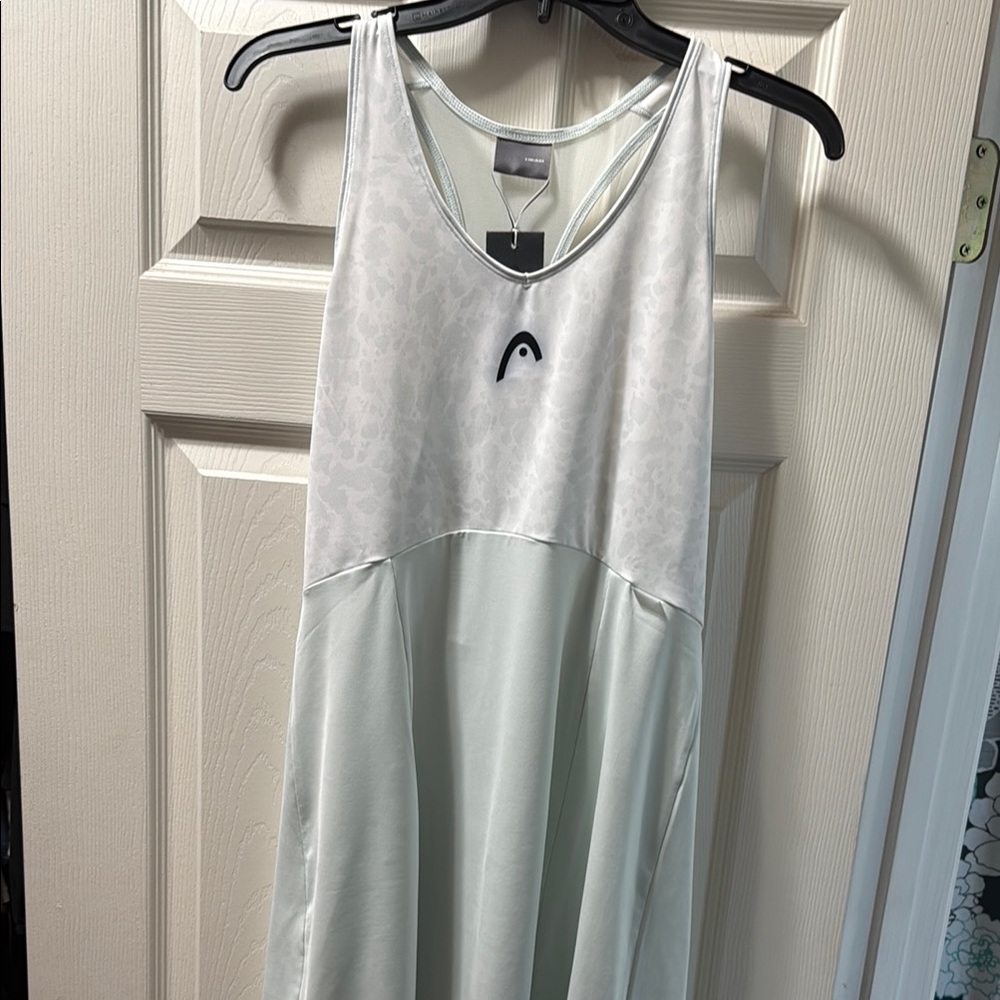 White and Light Green Athletic Dress